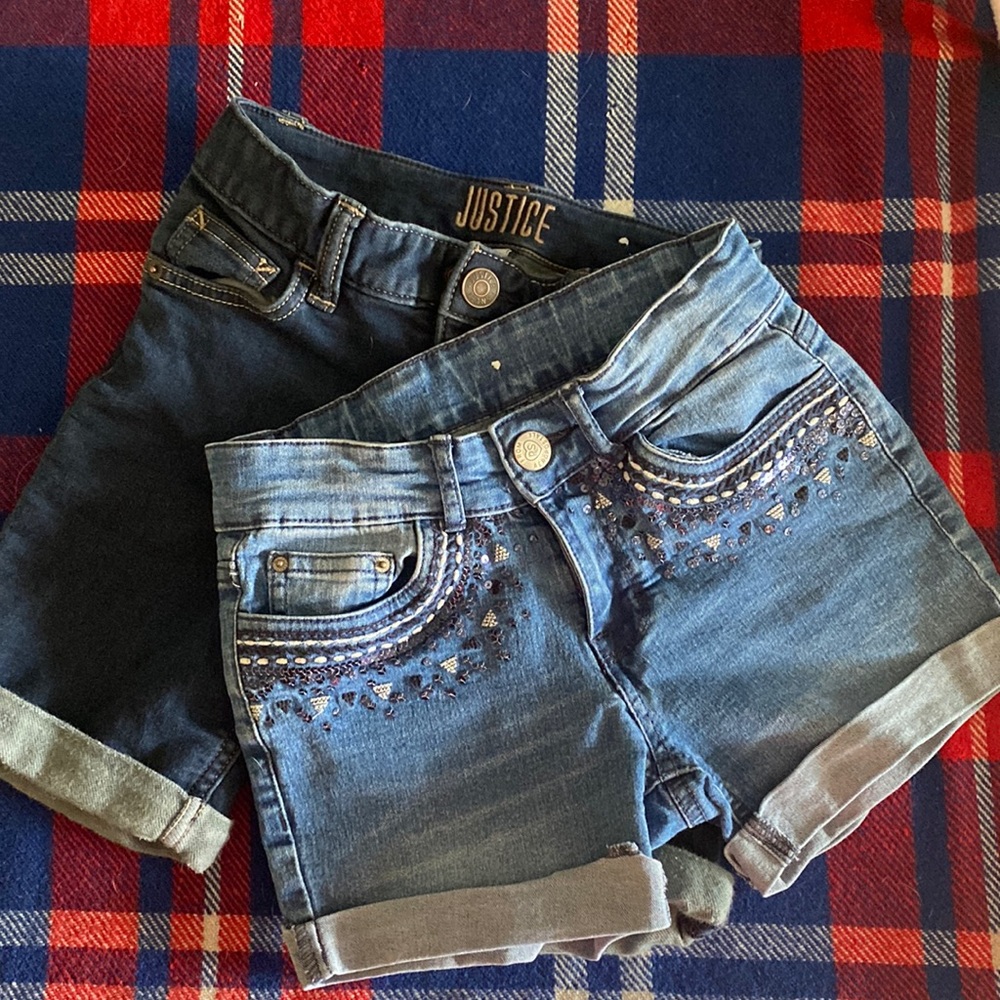 2 pair. Aeropostale and Justice girls shorts